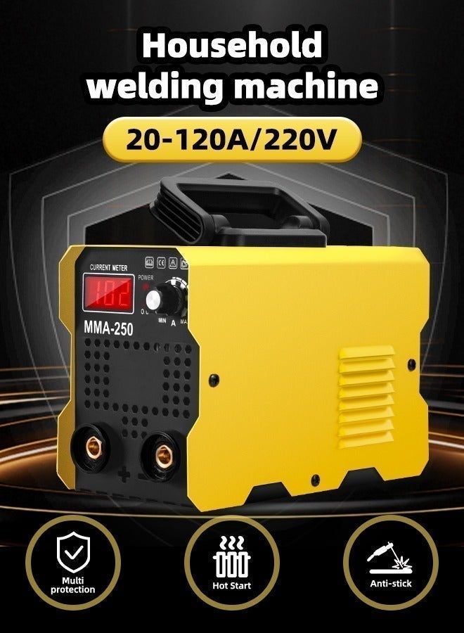 ALongDeng Mini Welder Machine 120A/220V Portable Stick Welder with Synergic Control Digital Display Hot Start Arc Force Anti-Stick - Image 2